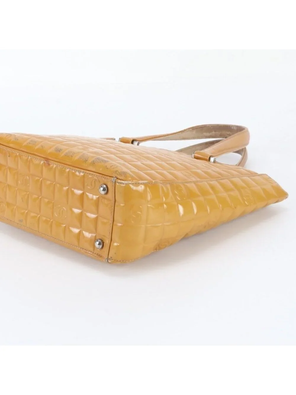 Chanel Choco Bar CC Logo Leather Handbag Shoulder